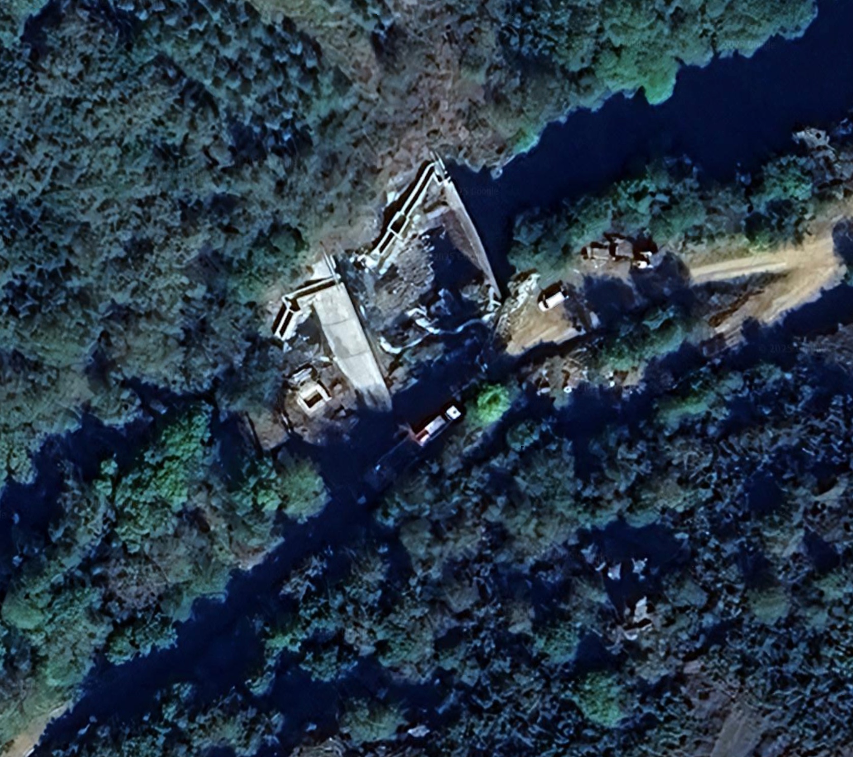 Satellite view of an EU-funded project site